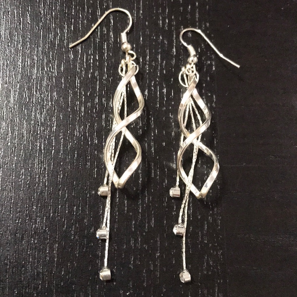 Silver dangle earrings